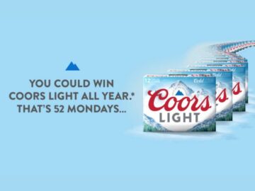 Coors Light Beer for a Year Sweepstakes